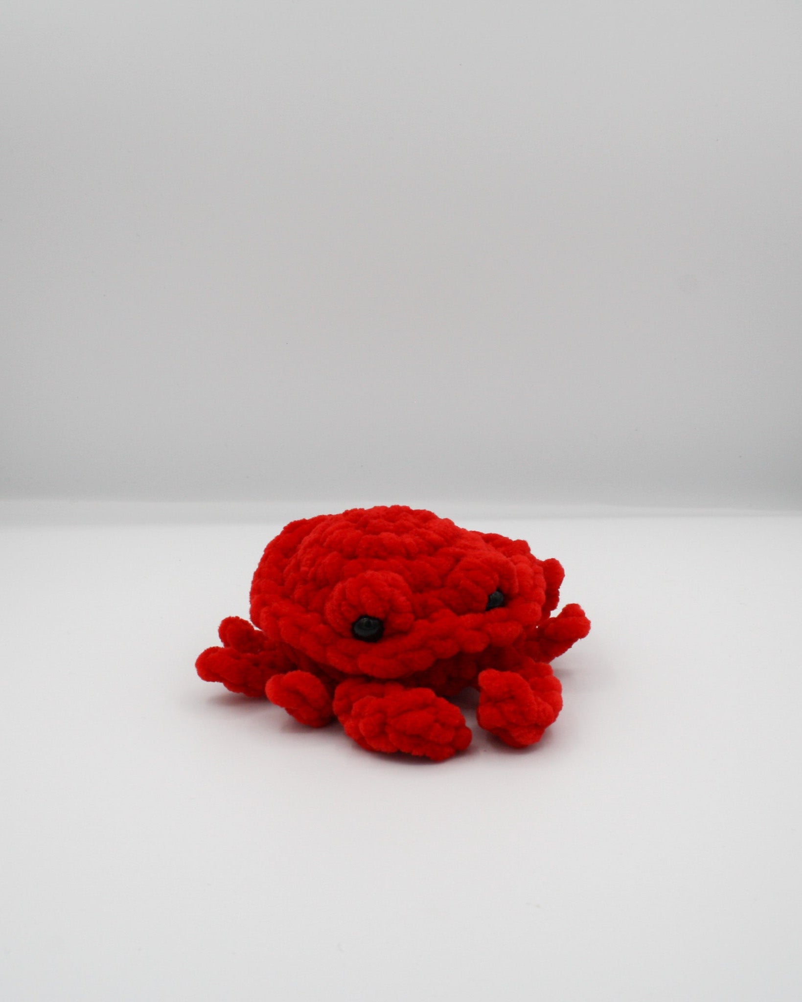 amigurumi crochet red crab plushie chenille plush yarn