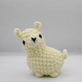 amigurumi crochet llama plushie chenille plush yarn cream