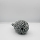 amigurumi crochet seal grey chenille plush yarn