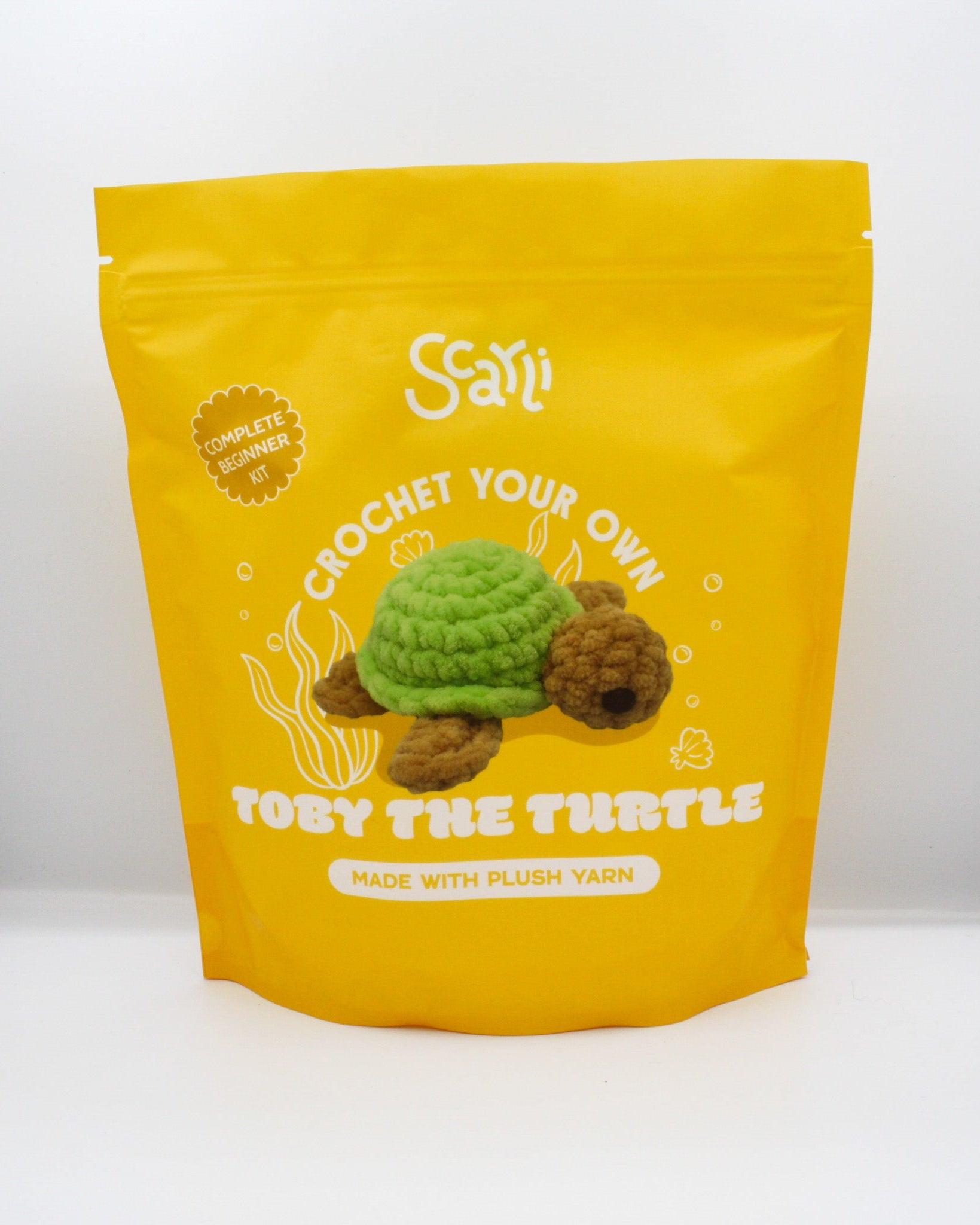 beginner crochet kit Toby the turtle