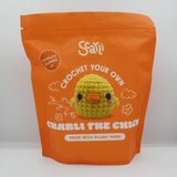 beginner crochet kit charli the chick made with plush chenille yarn amigurmi