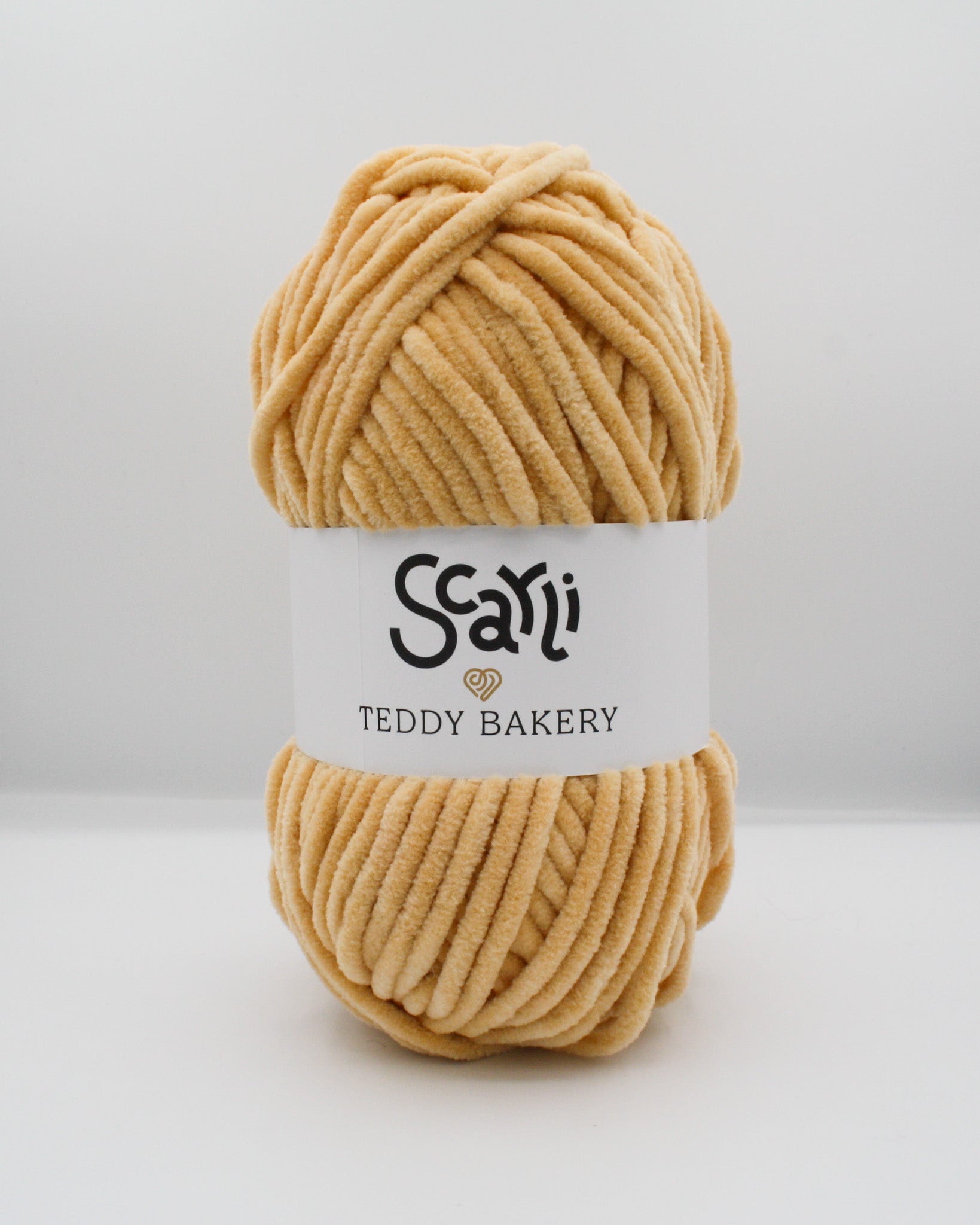 skein beige sand chenille plush yarn teddy bakery scarli