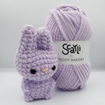 skein lilac purple chenile plush yarn teddy bakery scarli amigurumi crochet bunny plushie