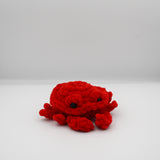 amigurumi crochet red crab plushie chenille plush yarn