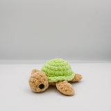 Amigurumi crochet toby the turtle plushie chenille yarn