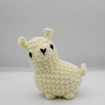 amigurumi crochet llama plushie chenille plush yarn cream