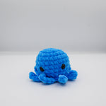 amigurumi crochet octopus plushie blue chenille plush yarn