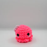 neon bright pink octopus amigurumi crochet plushie chenille plush yarn 