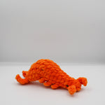 amigurumi crochet prawn plushie orange chenille plush yarn