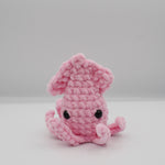 amigurumi crochet squid plushie baby pink chenille plush yarn