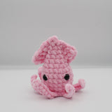 amigurumi crochet squid plushie baby pink chenille plush yarn