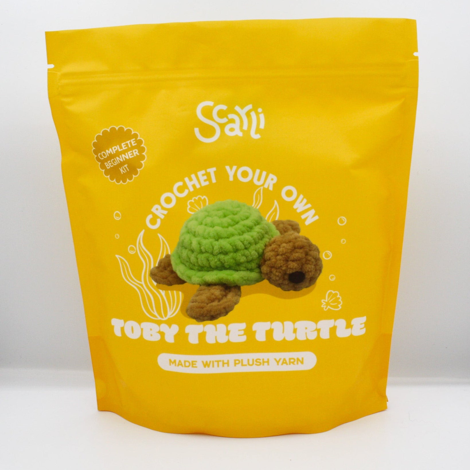 beginner crochet kit Toby the turtle 