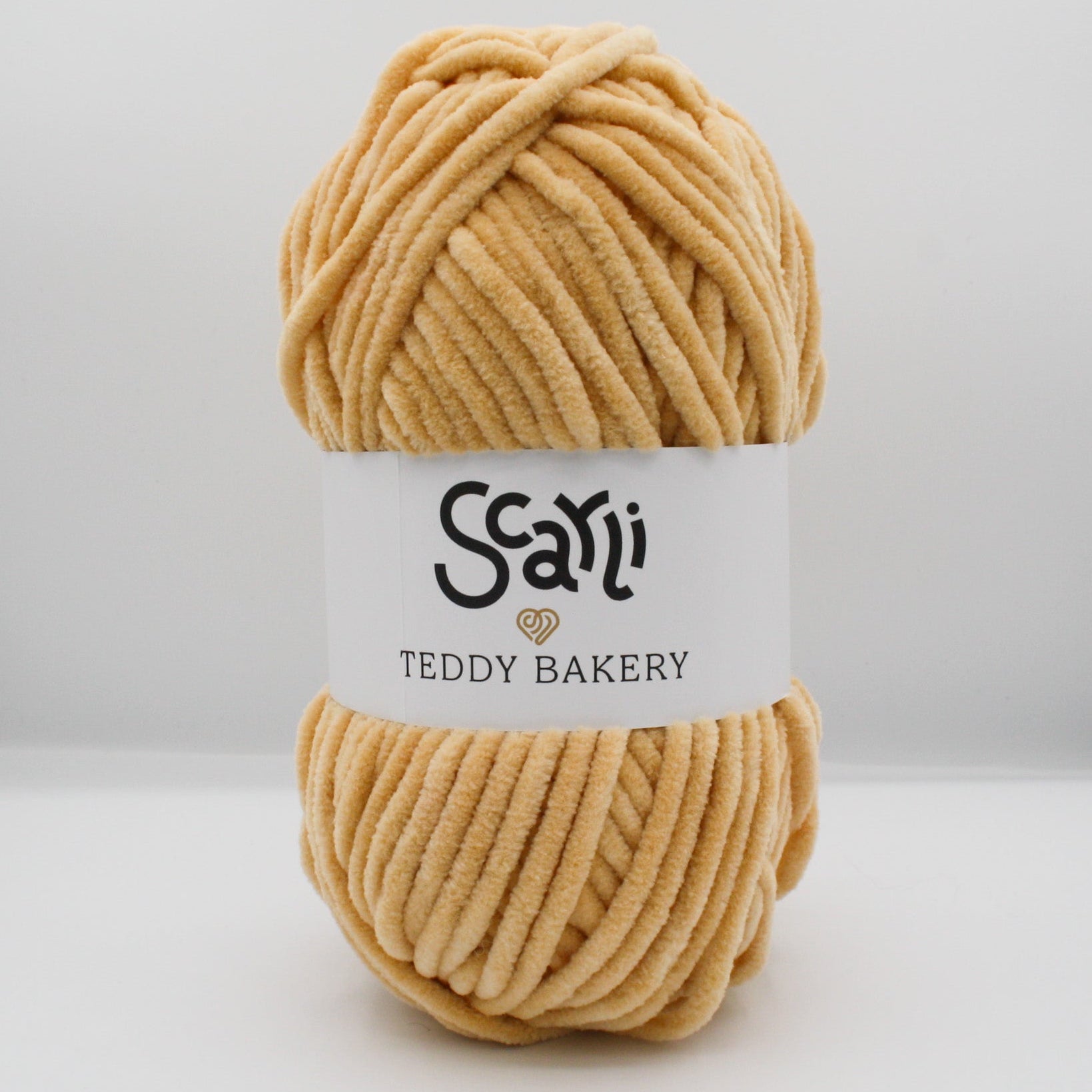 skein beige sand chenille plush yarn teddy bakery scarli